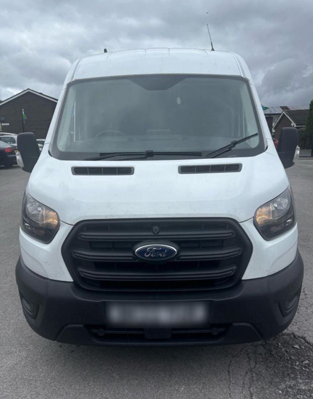Bradford man with van – front of the Ford Transit long wheelbase van