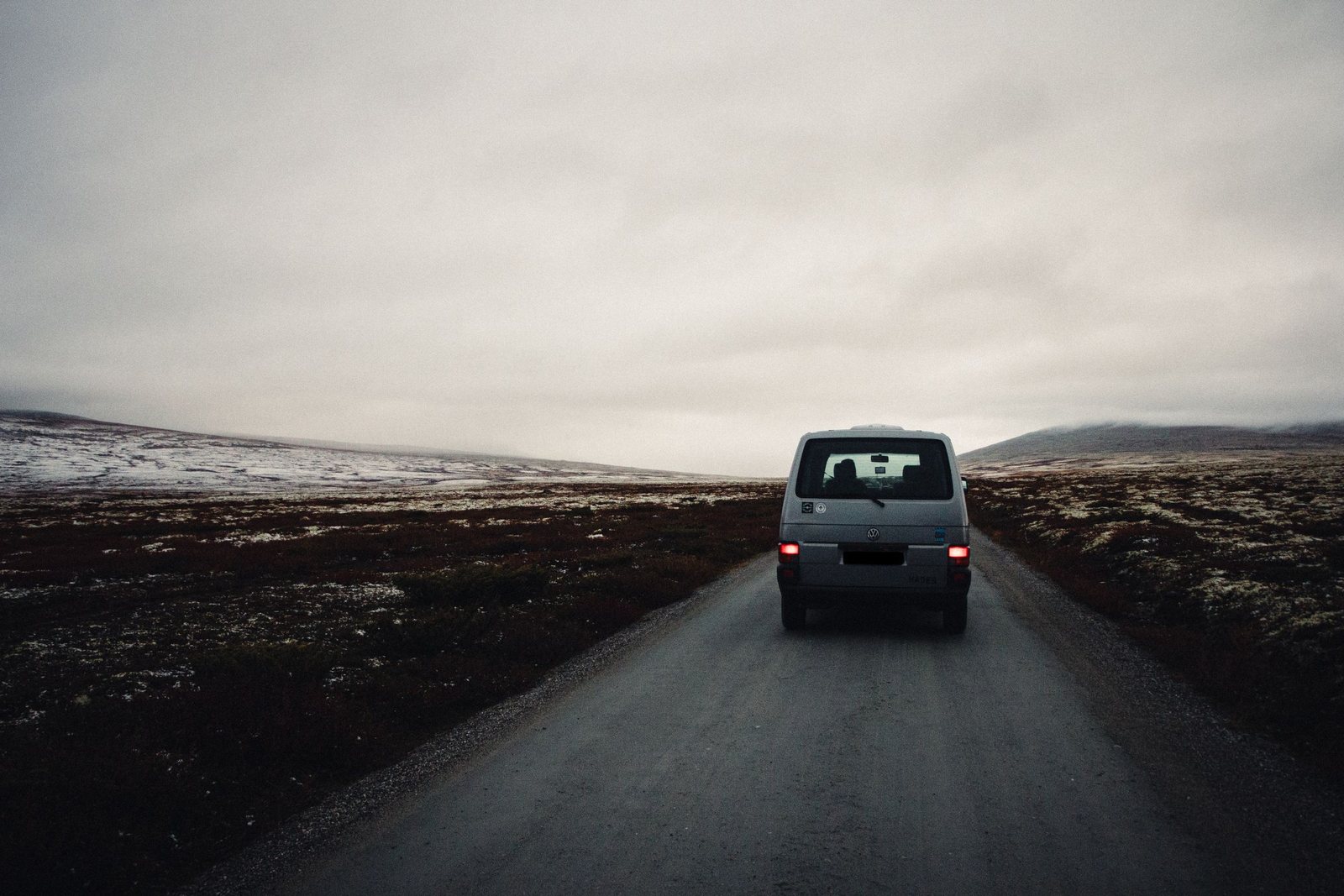 A van on an open road heading out of West Yorkshire on a long distance move